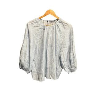 & Other‎ Stories Light Blue Floral Long Sleeve Women's Top Size Small